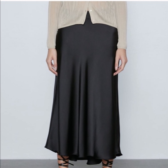 Zara satin effect midi skirt - Picture 13 of 16